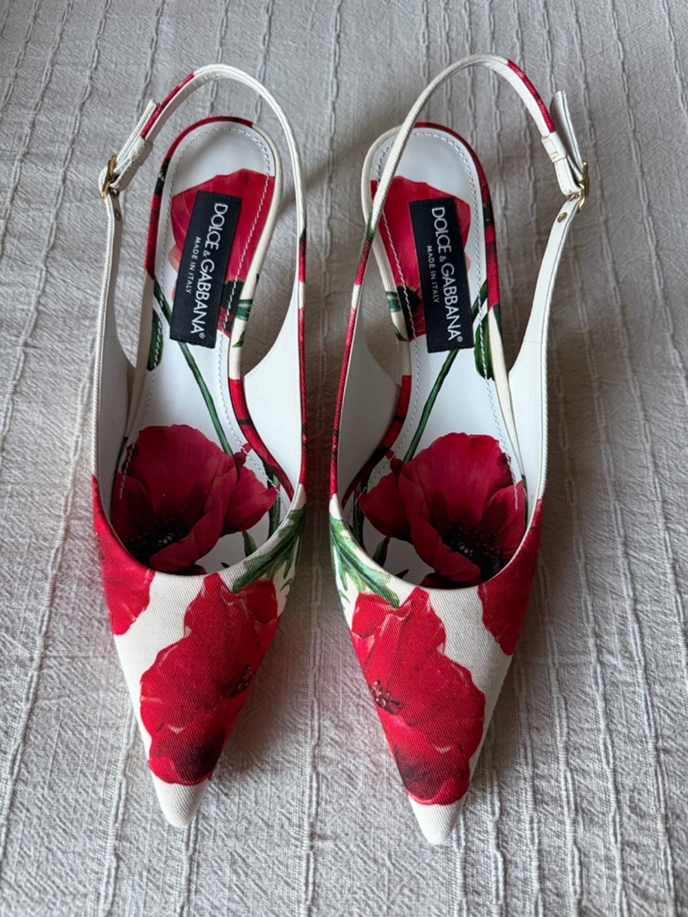 Dolce&Gabbana
Floral Cotton Slingback Pumps
Excellent condition 
Box & dust bags - Picture 4 of 11
